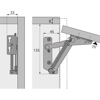 Hettich Hochklappbeschlag 40722 Lift