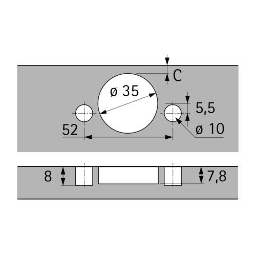 Scharnier Hettich Sensys 8676