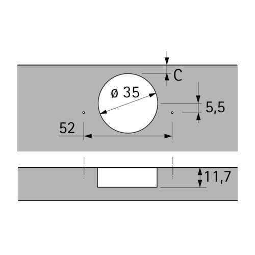 Scharnier Hettich Intermat 9943