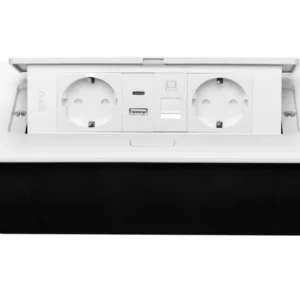 MULTISOFT Möbelsteckdose 2x Schuko-Steckdose