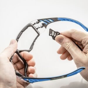 LOTZEN Schutzbrille klar/blau uni