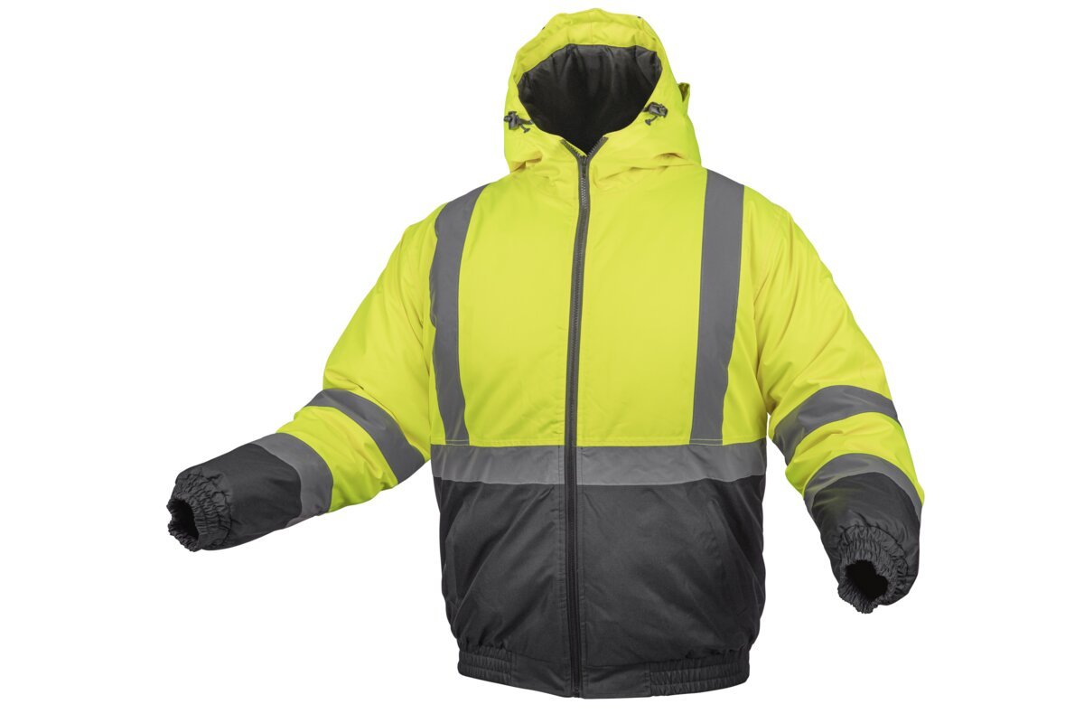 OKER Wattierte Warn-Pilotenjacke gelb
