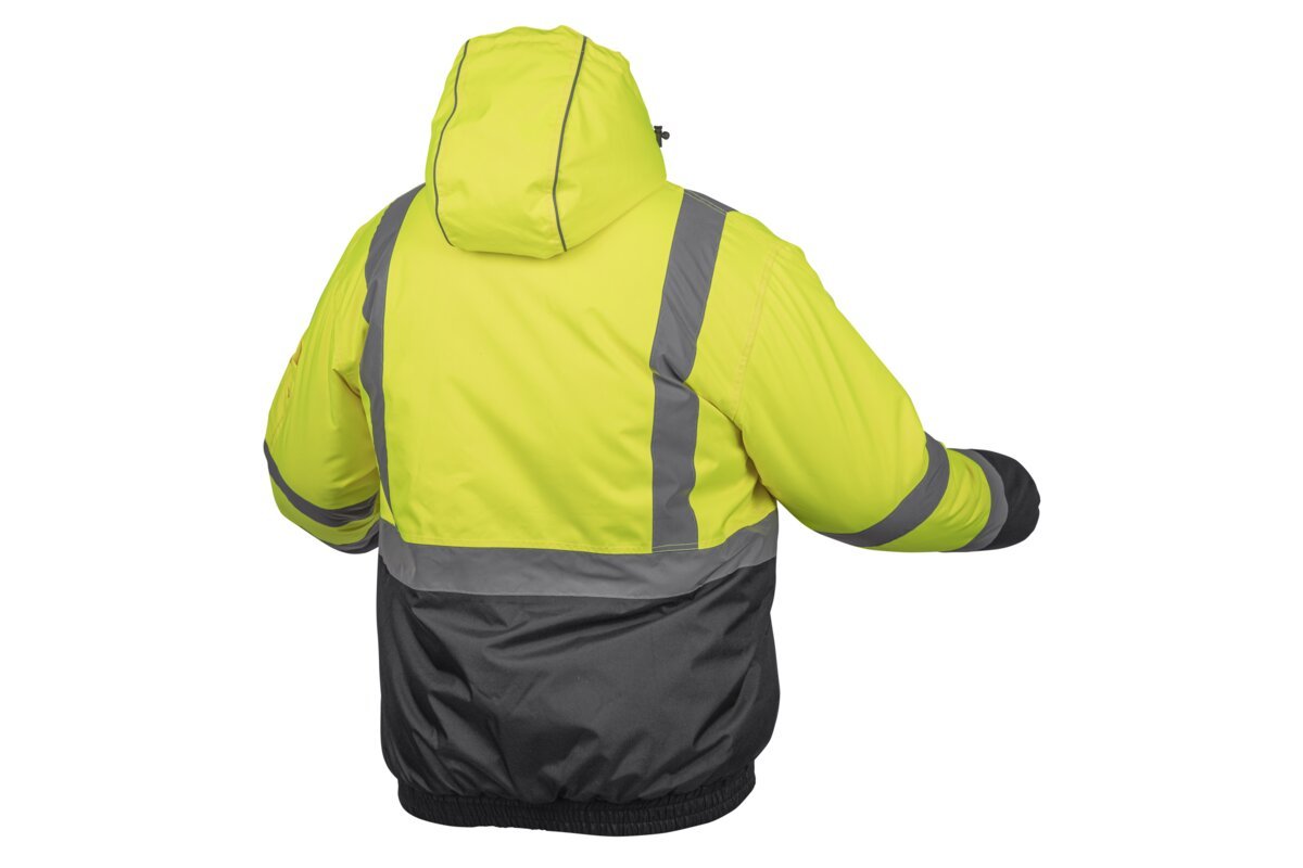 OKER Wattierte Warn-Pilotenjacke gelb
