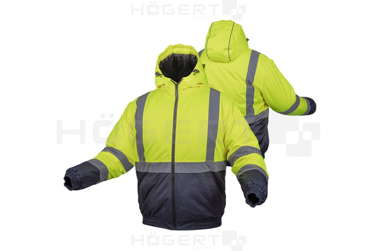 OKER Wattierte Warn-Pilotenjacke gelb