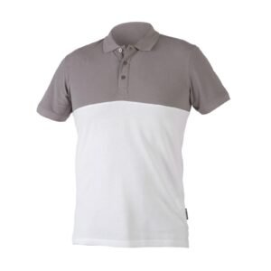 URFT Polo Baumwolle weiß-asphalt