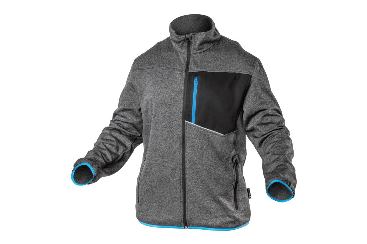 NISTER Funktions-Sweatshirt Graumelange/Blau XL