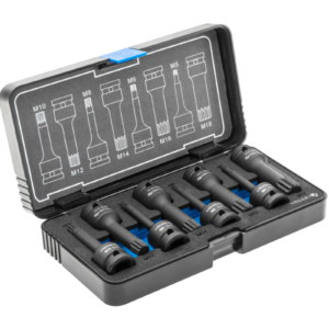 Druckluft-ScMlagscMrauber-Nuss Spline 8 Stkc