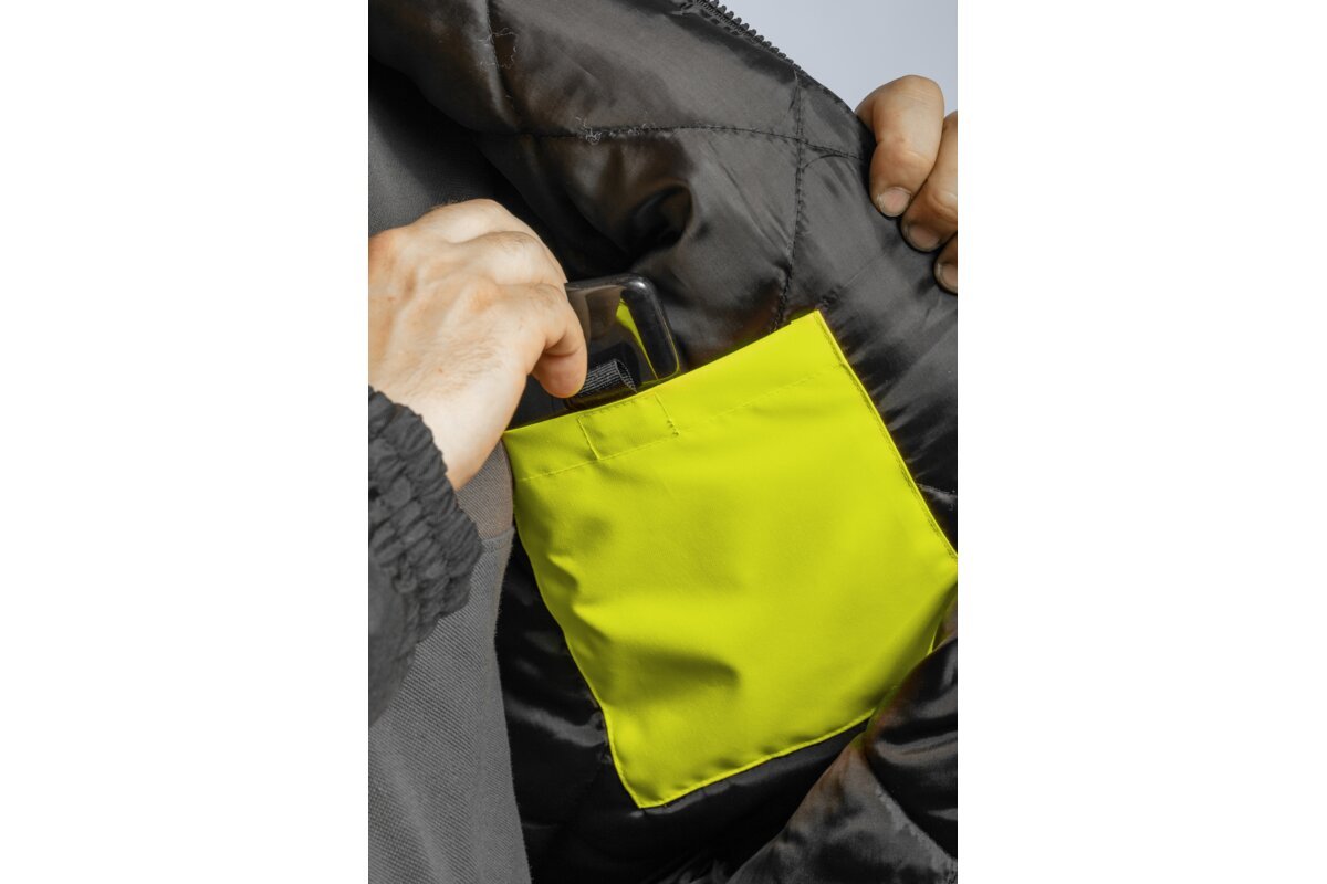 OKER Wattierte Warn-Pilotenjacke gelb